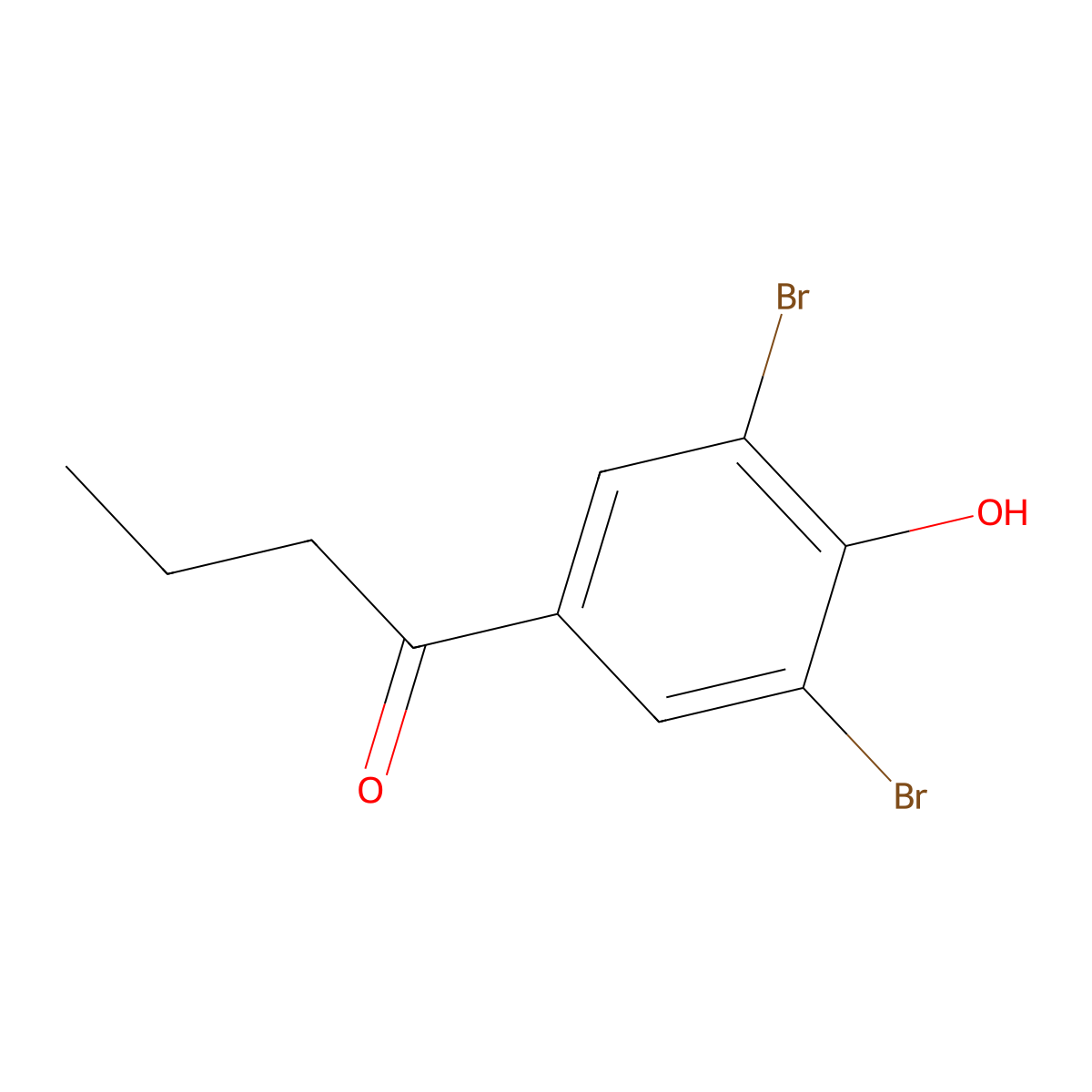 1-(3,5-Dibromo-4-hydroxyphenyl)butan-1-one molecular structure, CAS 2904-87-2