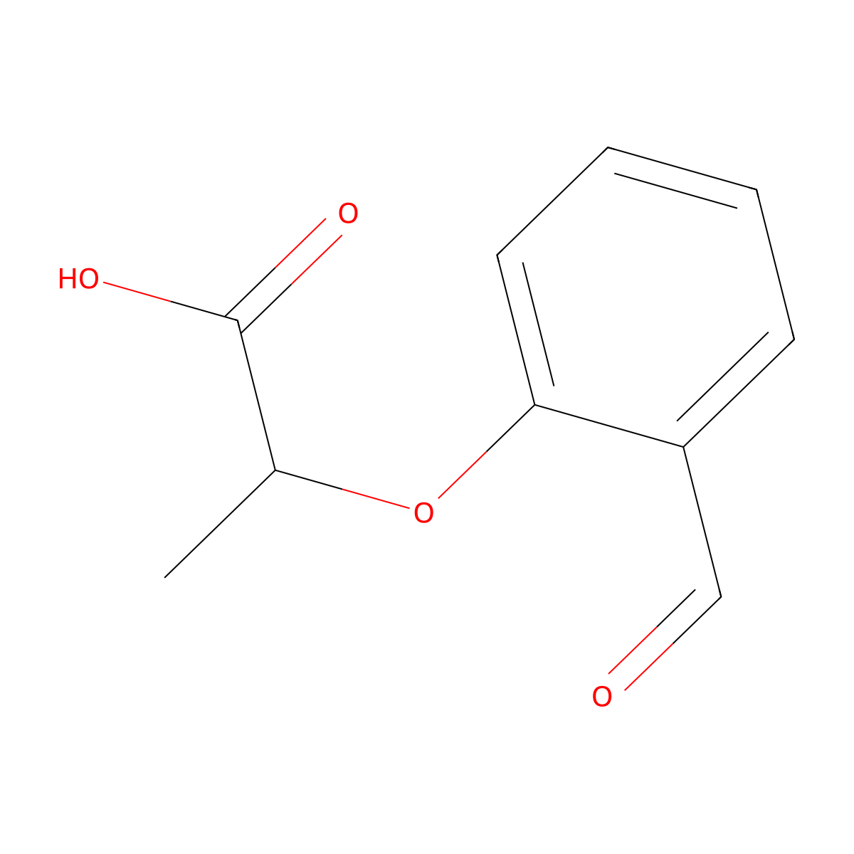 2-(2-Formylphenoxy)propanoic acid molecular structure, CAS 29040-34-4