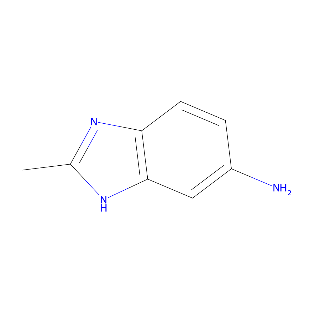 2-Methyl-1H-benzoimidazol-5-ylamine molecular structure, CAS 29043-48-9