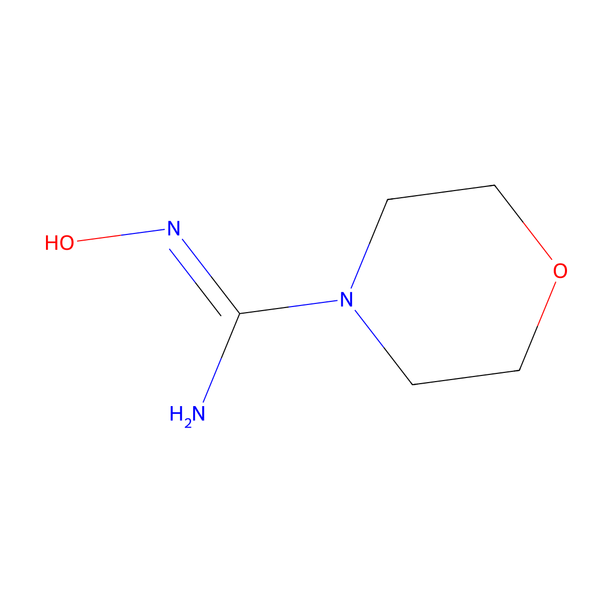 N-Hydroxymorpholine-4-carboximidamide molecular structure, CAS 29044-26-6