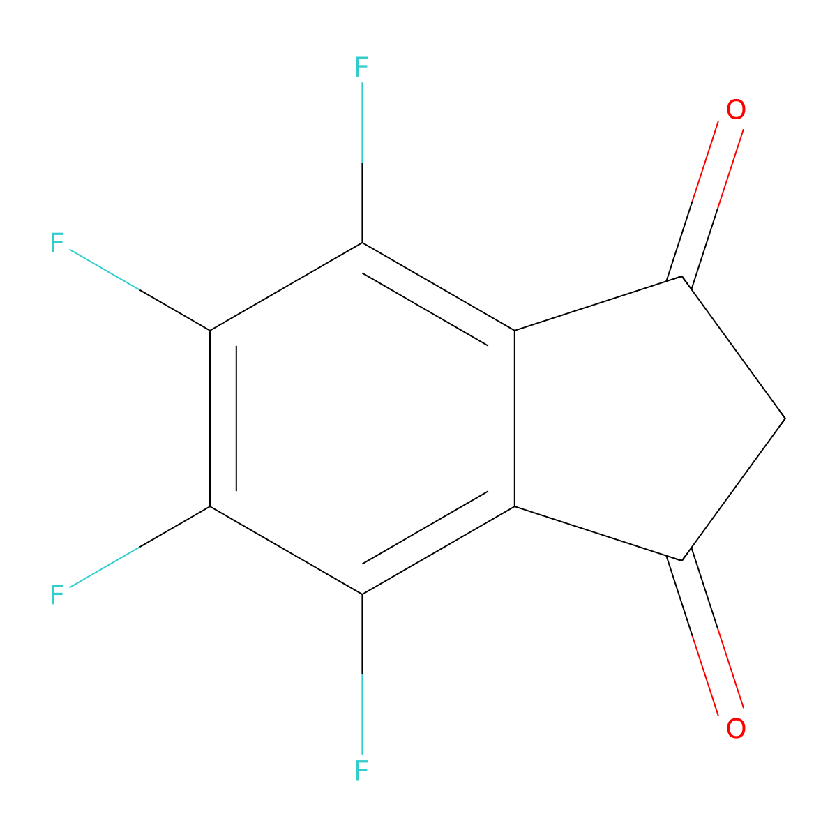 4,5,6,7-Tetrafluoro-1H-indene-1,3(2H)-dione molecular structure, CAS 29045-72-5