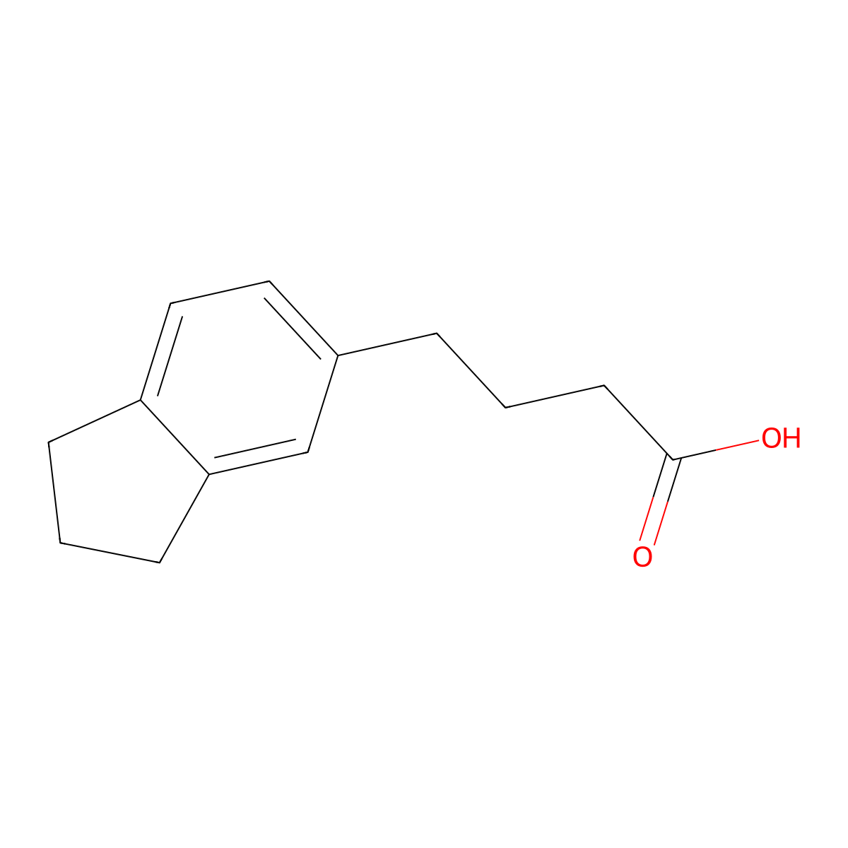 4-(2,3-dihydro-1H-inden-5-yl)butanoic acid molecular structure, CAS 29045-86-1