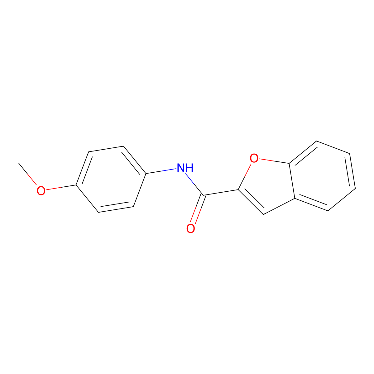 N-(4-methoxyphenyl)-1-benzofuran-2-carboxamide molecular structure, CAS 29046-18-2