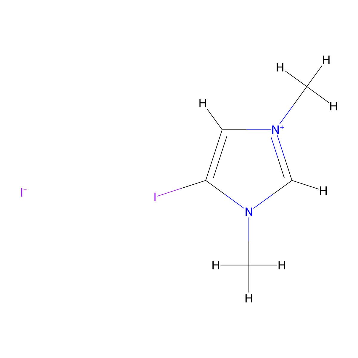 4-iodo-1,3-dimethyl-1H-imidazol-3-ium iodide molecular structure, CAS 2904680-48-2