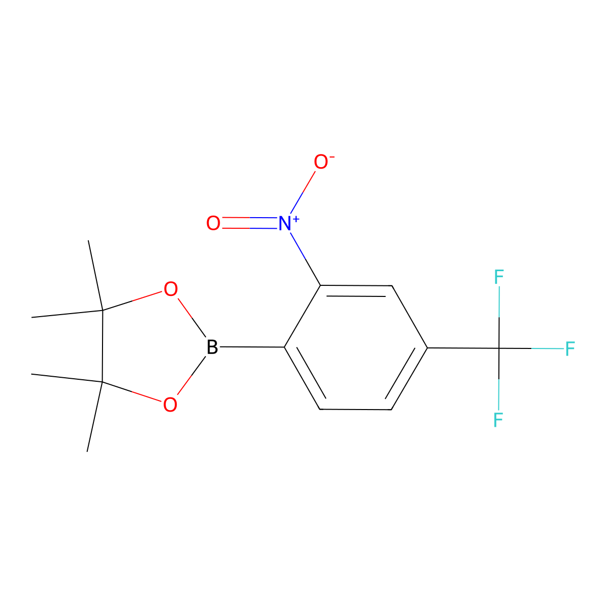 4,4,5,5-Tetramethyl-2-[2-nitro-4-(trifluoromethyl)phenyl]-1,3,2-dioxaborolane molecular structure, CAS 2904696-72-4
