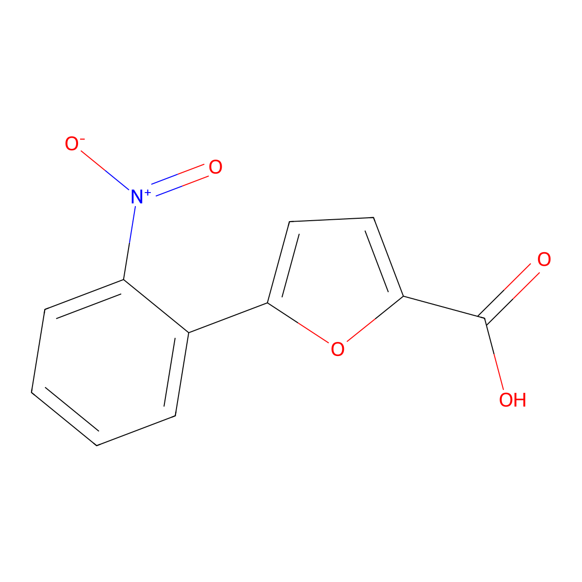 5-(2-Nitrophenyl)-2-furoic acid molecular structure, CAS 29048-34-8