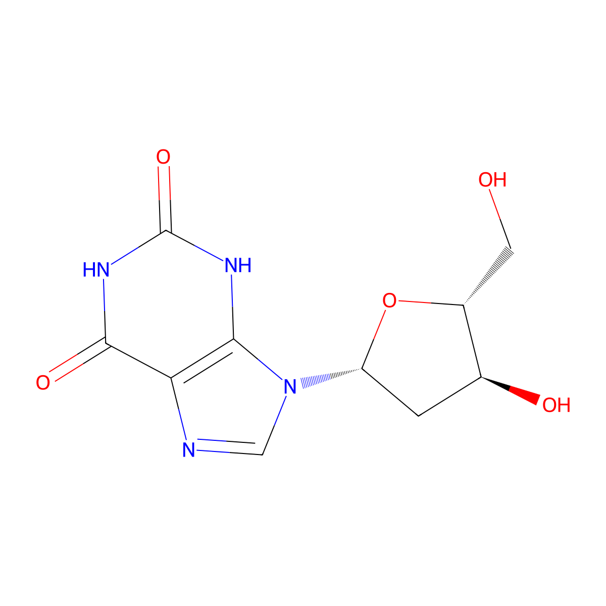 2'-Deoxyxanthosine molecular structure, CAS 29049-22-7