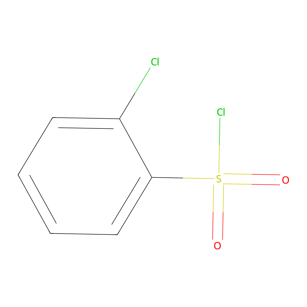 2-Chlorobenzenesulfonyl chloride molecular structure, CAS 2905-23-9