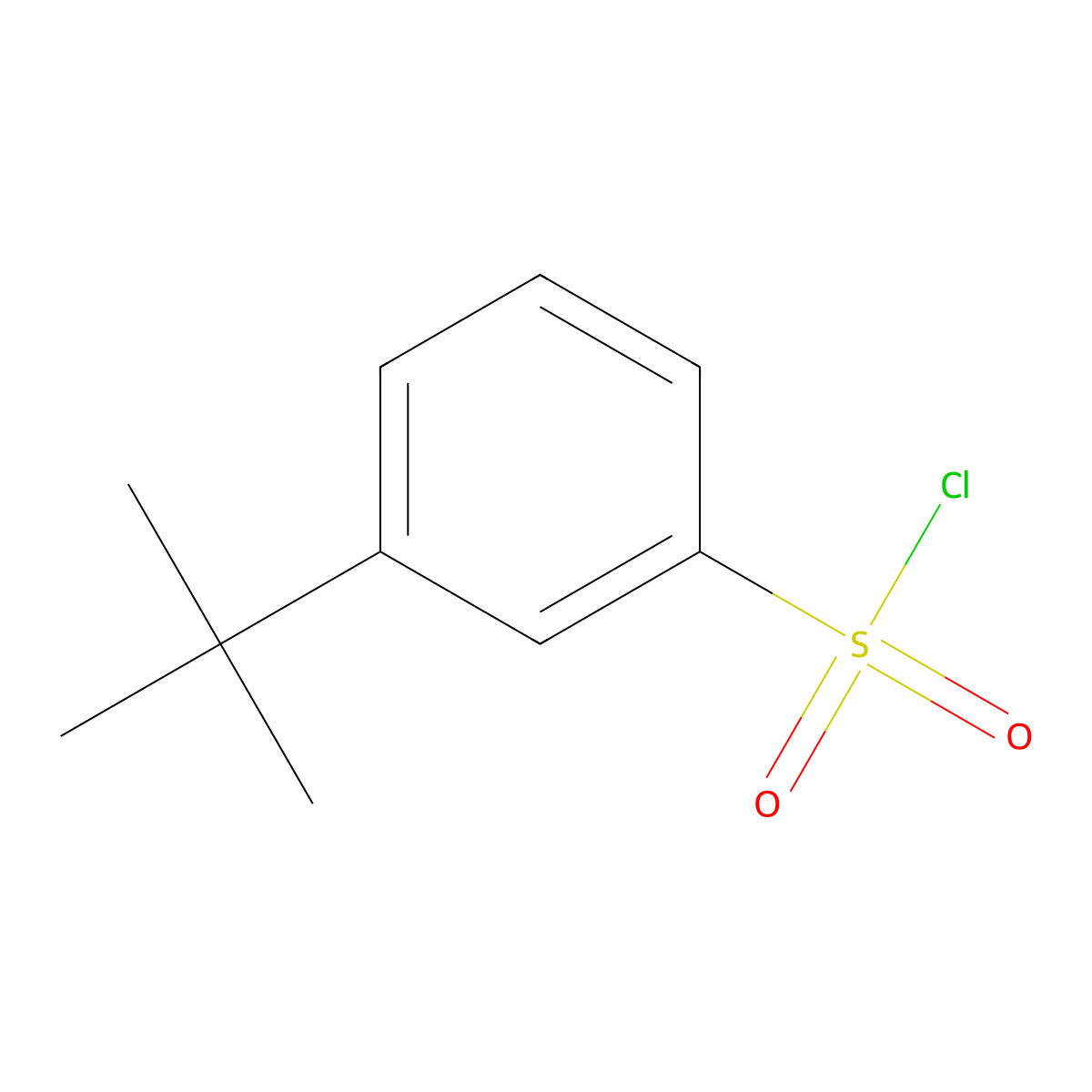 3-tert-Butylbenzene-1-sulfonyl chloride molecular structure, CAS 2905-26-2