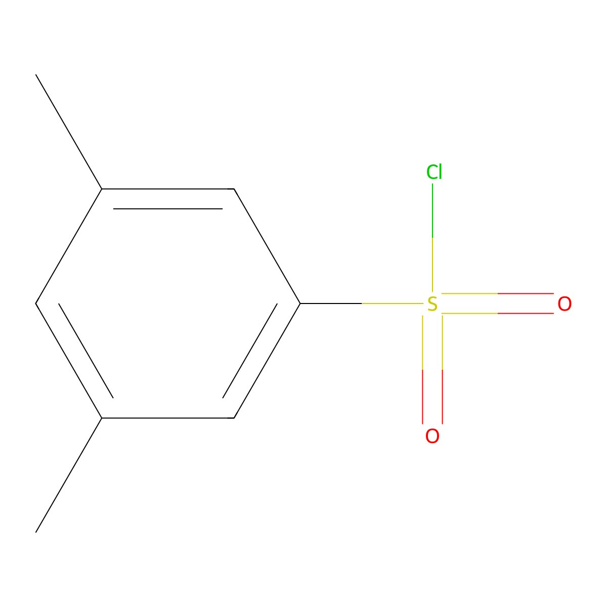 3,5-Dimethylbenzenesulfonyl chloride molecular structure, CAS 2905-27-3
