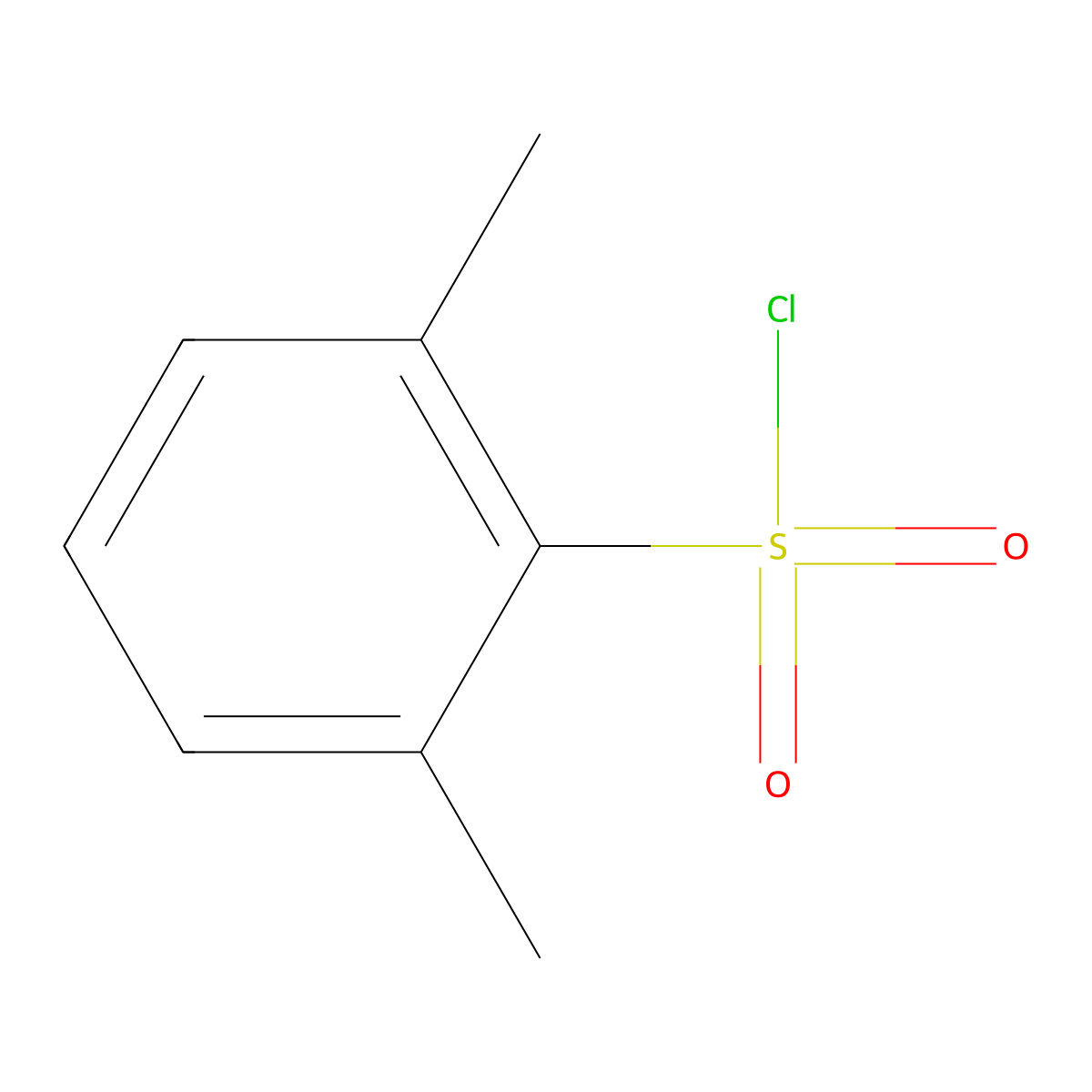 2,6-Dimethylbenzene-1-sulfonyl chloride molecular structure, CAS 2905-29-5