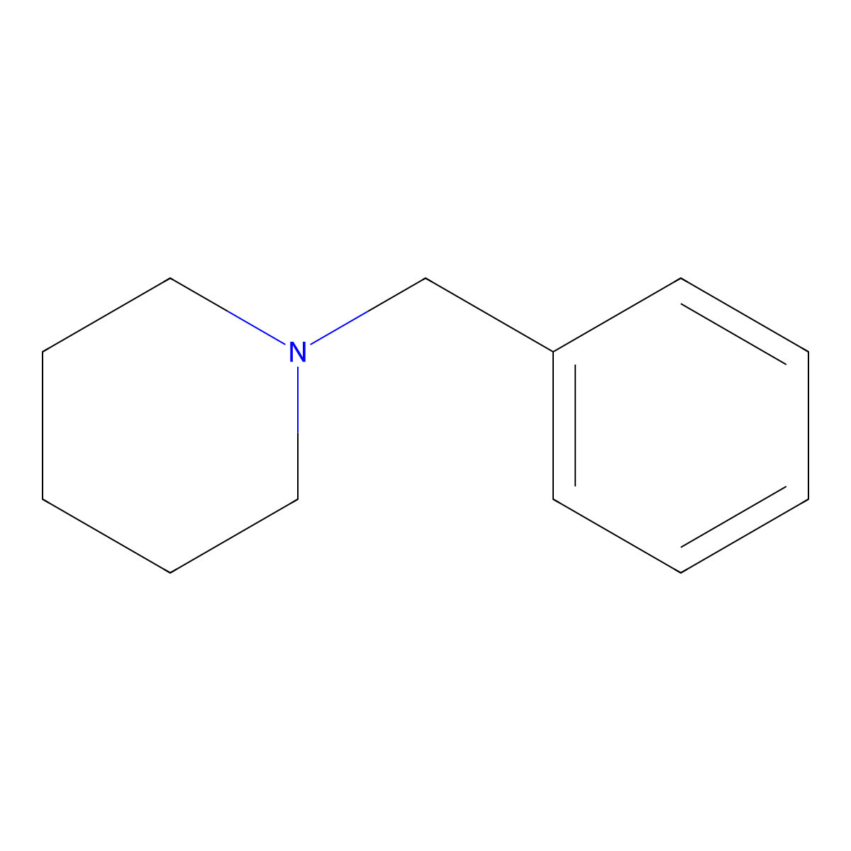 1-Benzylpiperidine molecular structure, CAS 2905-56-8