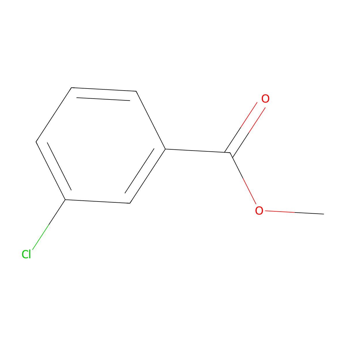 Methyl 3-chlorobenzoate molecular structure, CAS 2905-65-9