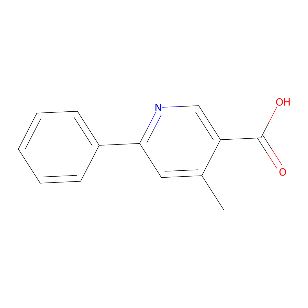 4-Methyl-6-phenylnicotinic acid molecular structure, CAS 29051-45-4