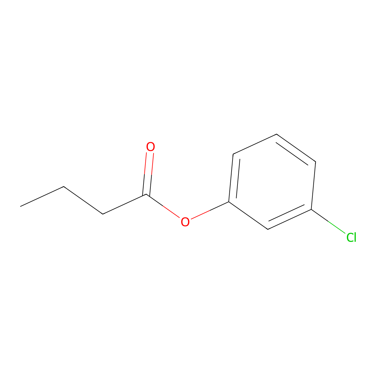 3-Chlorophenyl butyrate molecular structure, CAS 29052-05-9