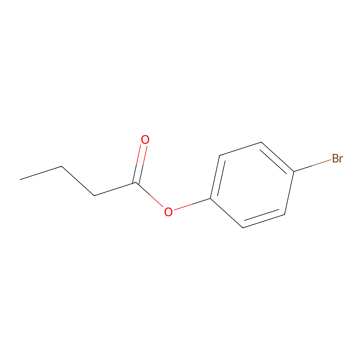 Butanoic acid, 4-bromophenyl ester molecular structure, CAS 29052-06-0