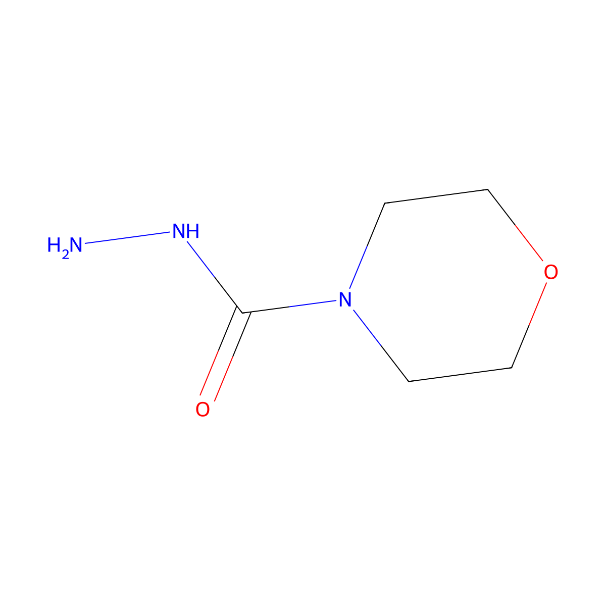 Morpholine-4-carbohydrazide molecular structure, CAS 29053-23-4