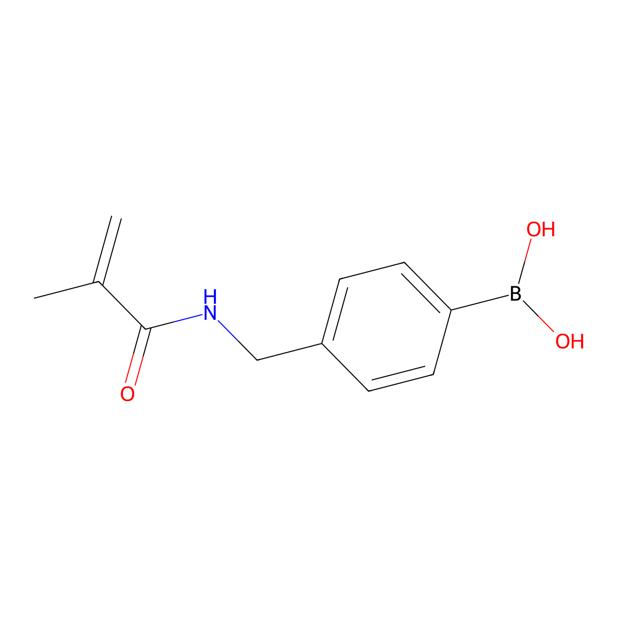 {4-[(2-Methylprop-2-enamido)methyl]phenyl}boronicacid molecular structure, CAS 2905331-75-9