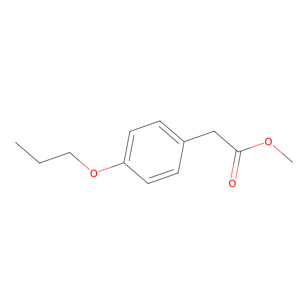 4-Propoxy-benzeneacetic acid methyl ester molecular structure, CAS 29056-04-0