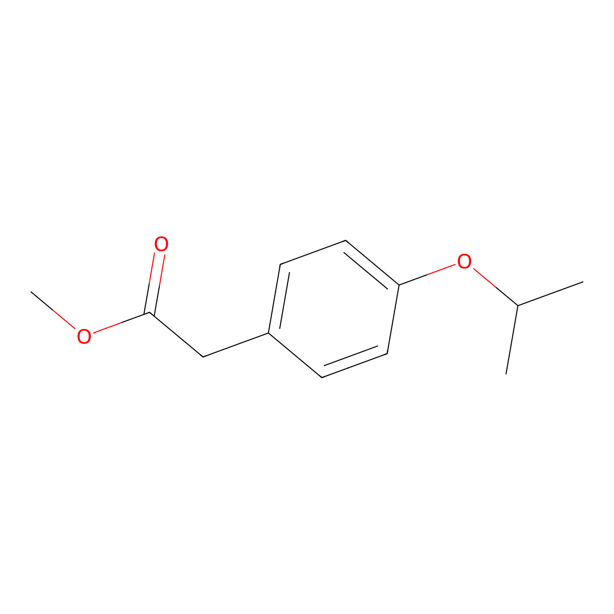 Methyl 2-(4-isopropoxyphenyl)acetate molecular structure, CAS 29056-05-1