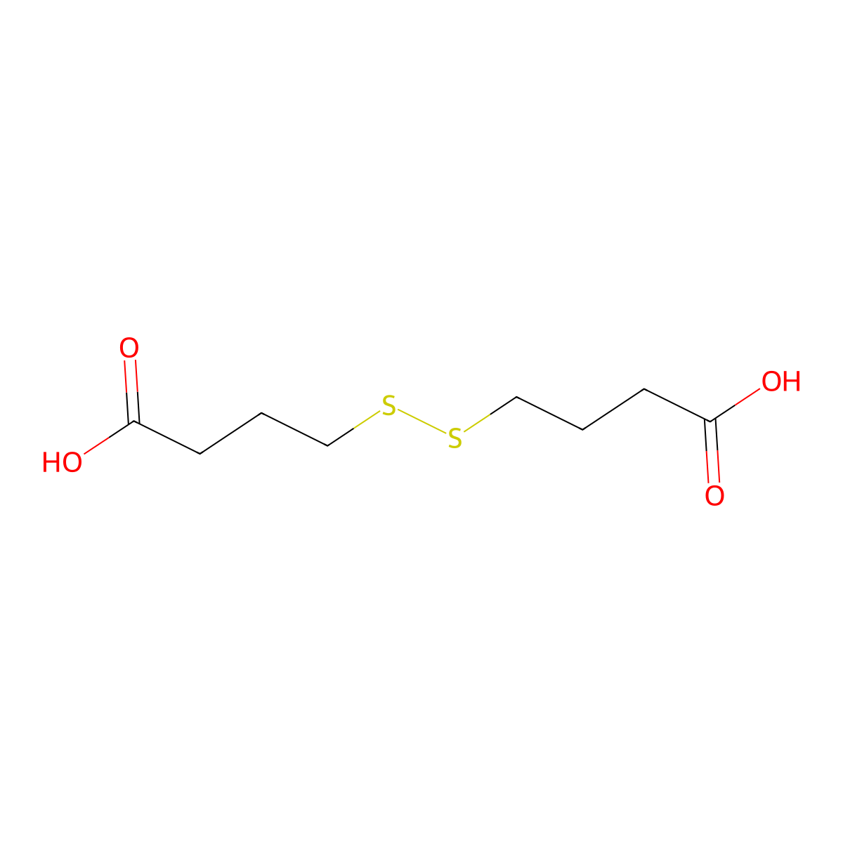 4,4'-Dithiodibutyric acid molecular structure, CAS 2906-60-7