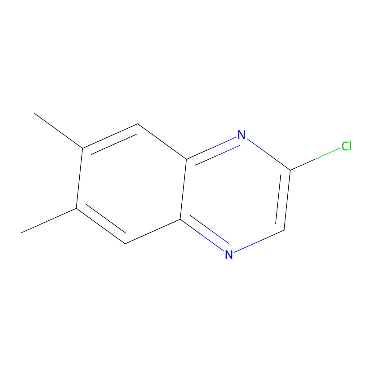 2-Chloro-6,7-dimethylquinoxaline molecular structure, CAS 29067-81-0