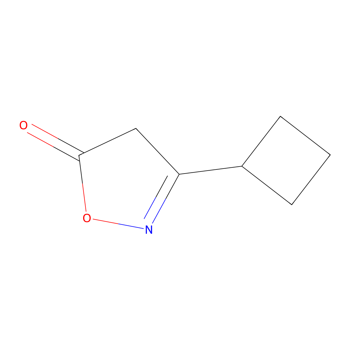 3-Cyclobutyl-4,5-dihydro-1,2-oxazol-5-one molecular structure, CAS 29068-25-5