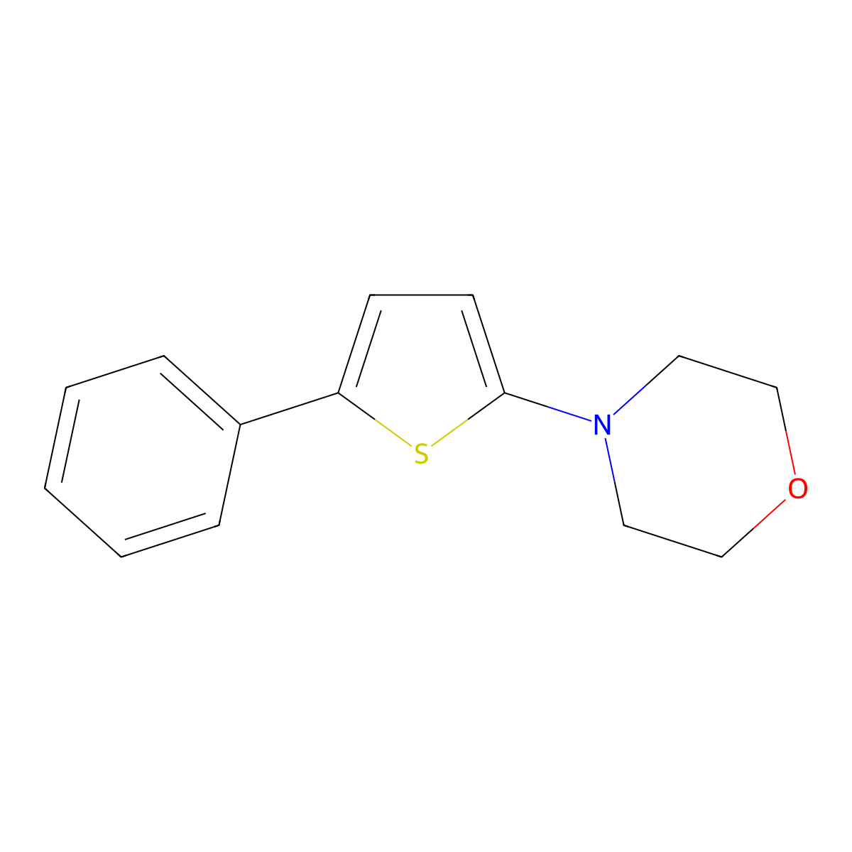 4-(5-Phenylthiophen-2-yl)morpholine molecular structure, CAS 2907-62-2