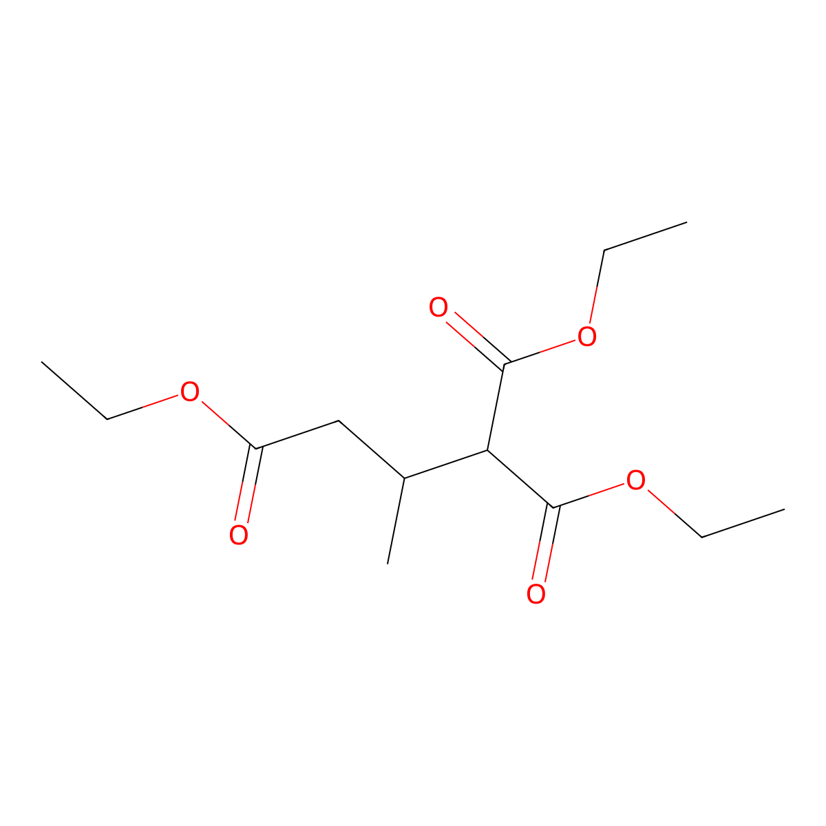 Triethyl 2-methylpropane-1,1,3-tricarboxylate molecular structure, CAS 2907-92-8