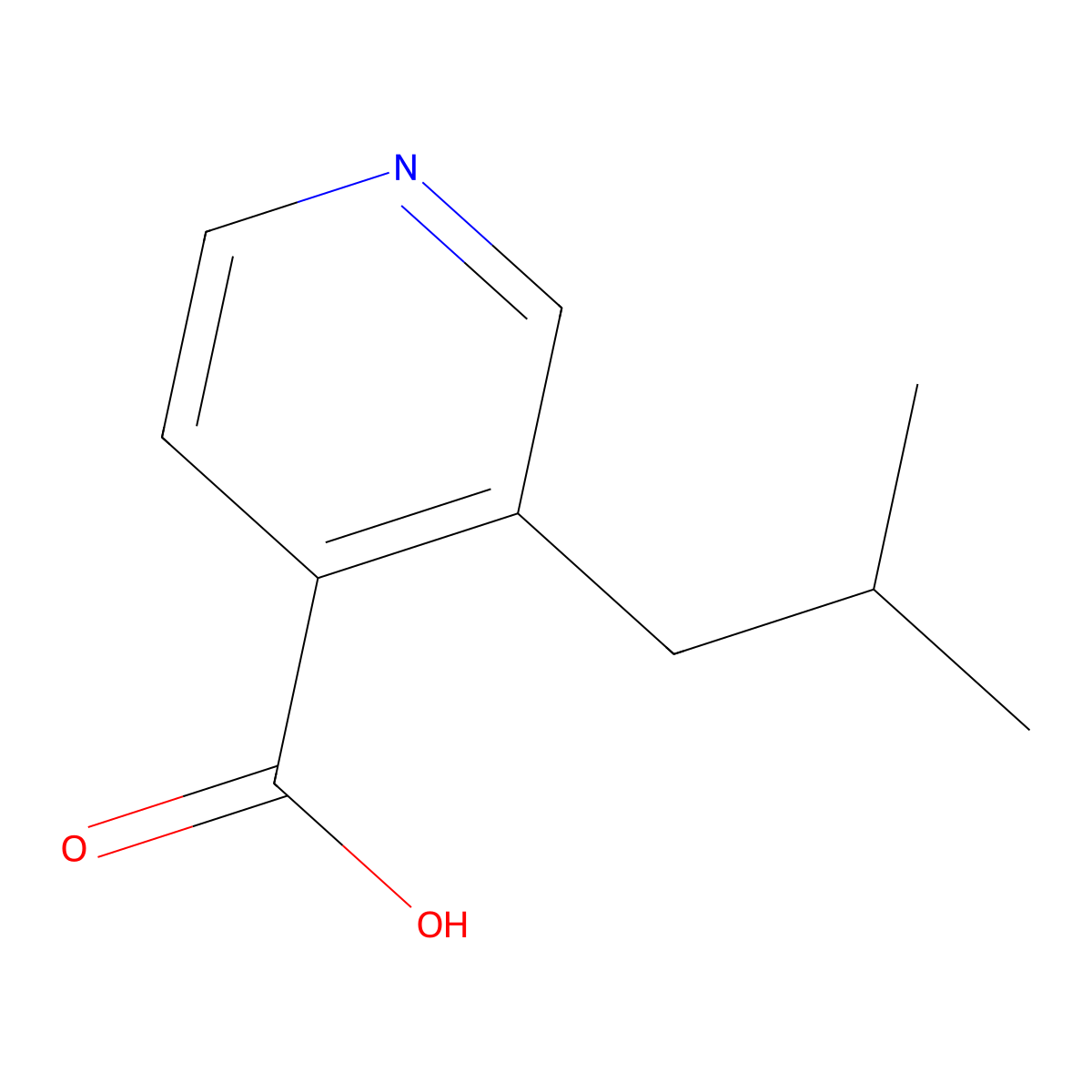 3-Isobutylisonicotinic acid molecular structure, CAS 29071-75-8