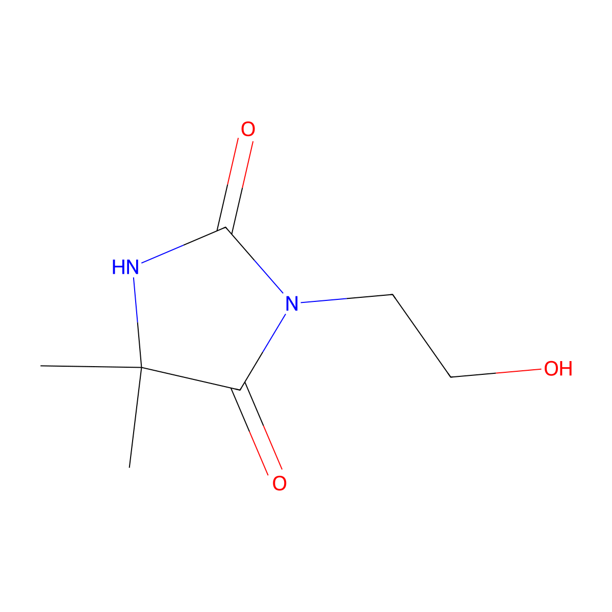 3-(2-Hydroxyethyl)-5,5-dimethylhydantoin molecular structure, CAS 29071-93-0