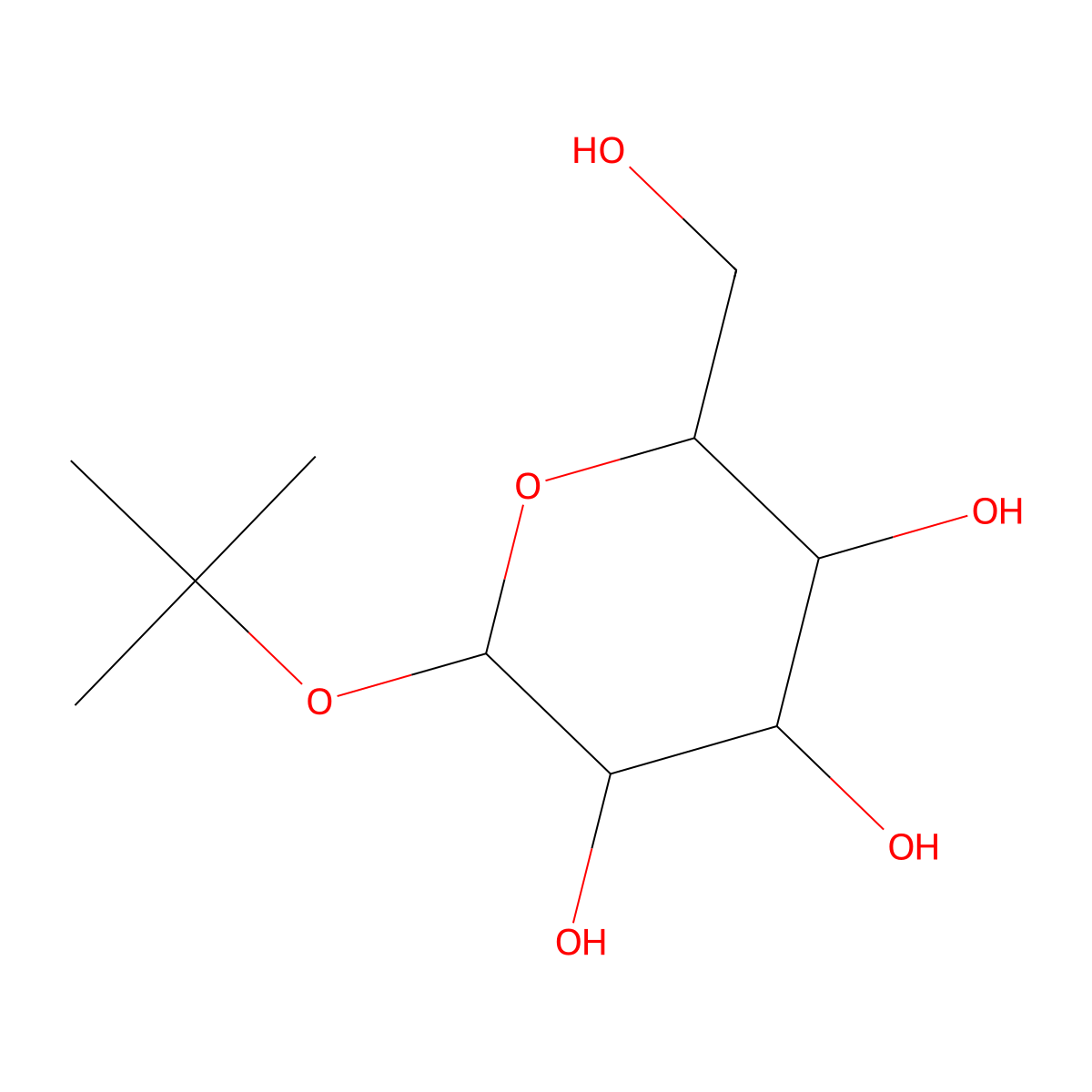 tert-Butyl b-D-glucopyranoside molecular structure, CAS 29074-04-2