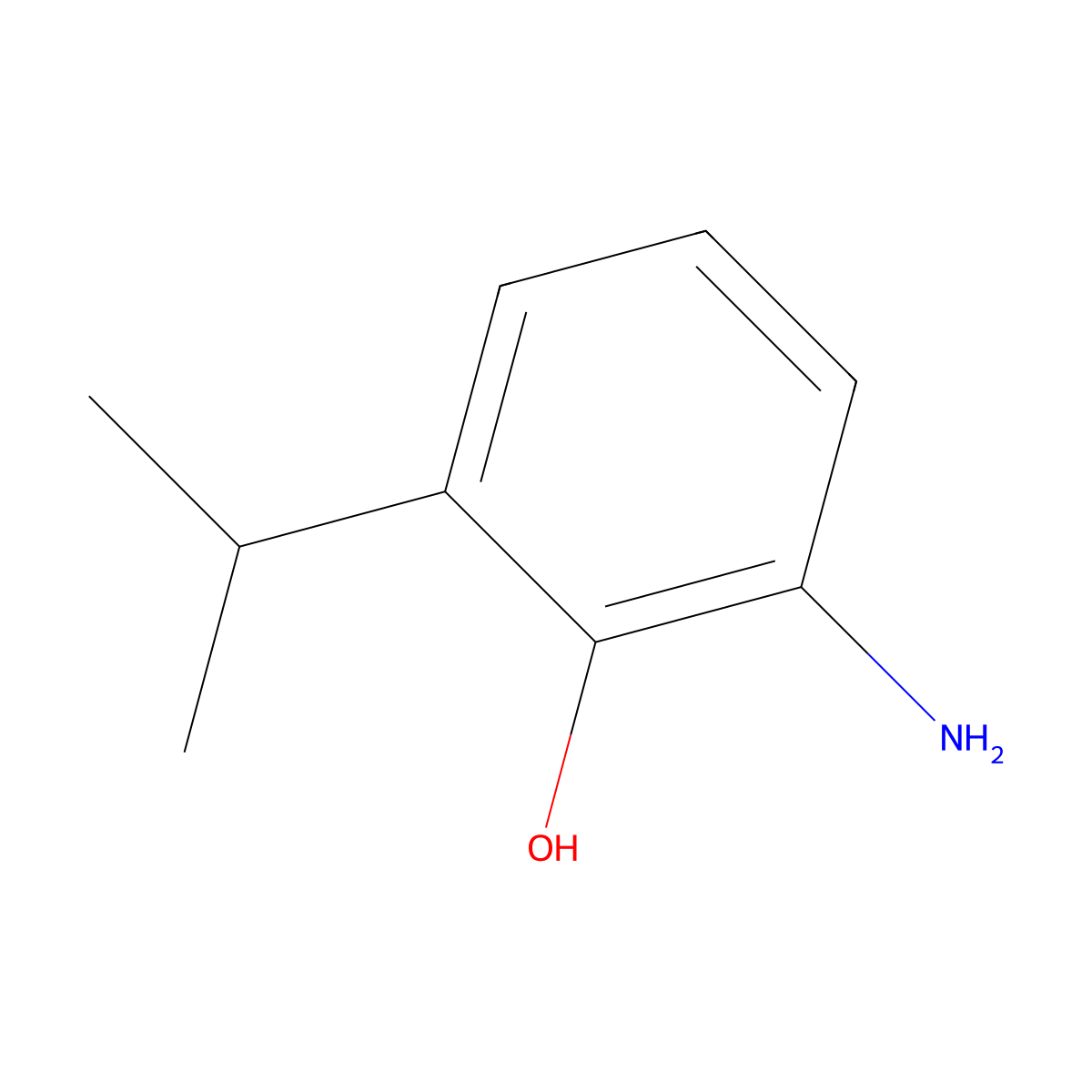 2-Amino-6-isopropylphenol molecular structure, CAS 29078-20-4