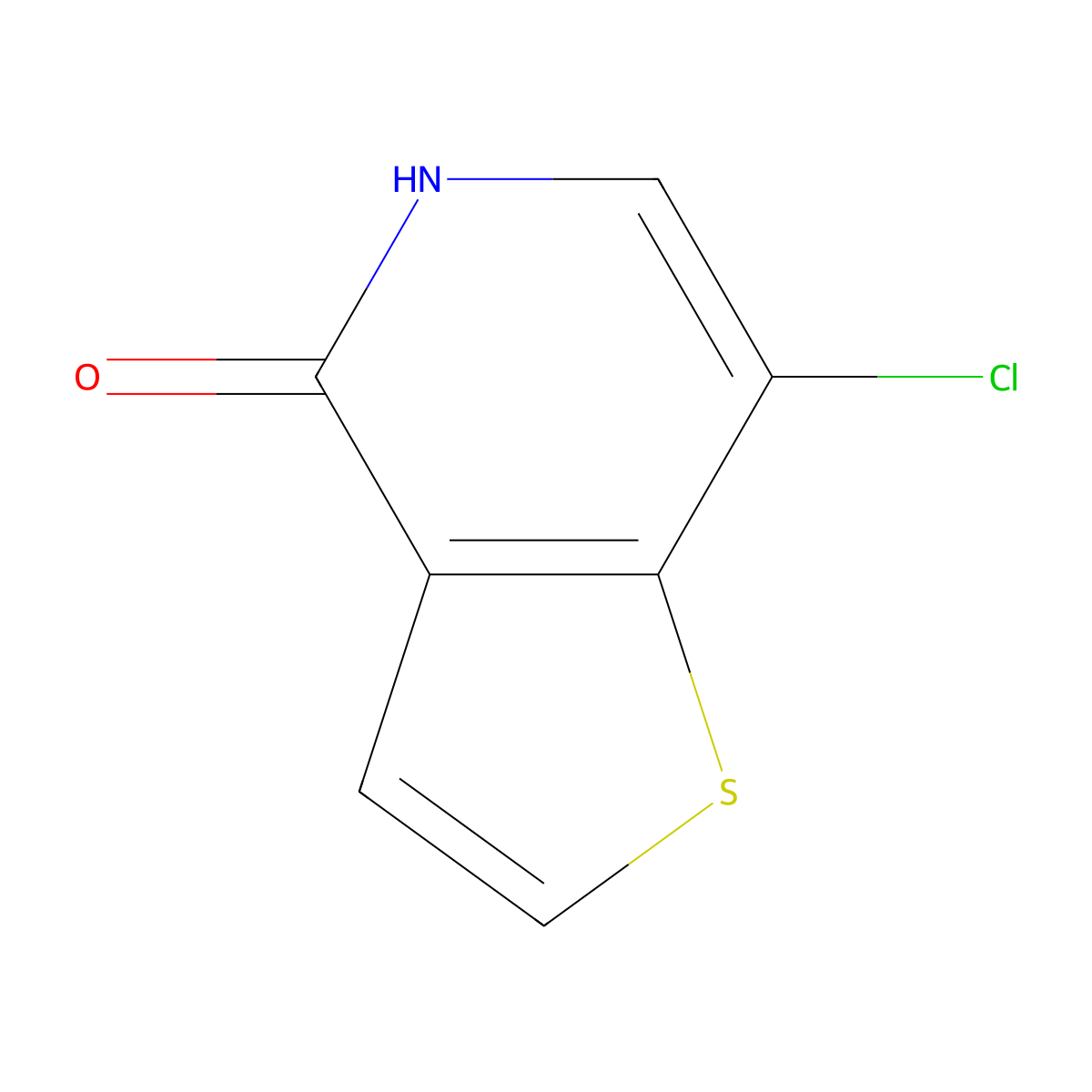 7-chloro-4H,5H-thieno[3,2-c]pyridin-4-one molecular structure, CAS 29079-93-4