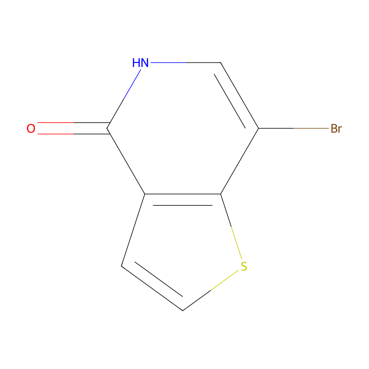 7-bromo-4H,5H-thieno[3,2-c]pyridin-4-one molecular structure, CAS 29079-94-5