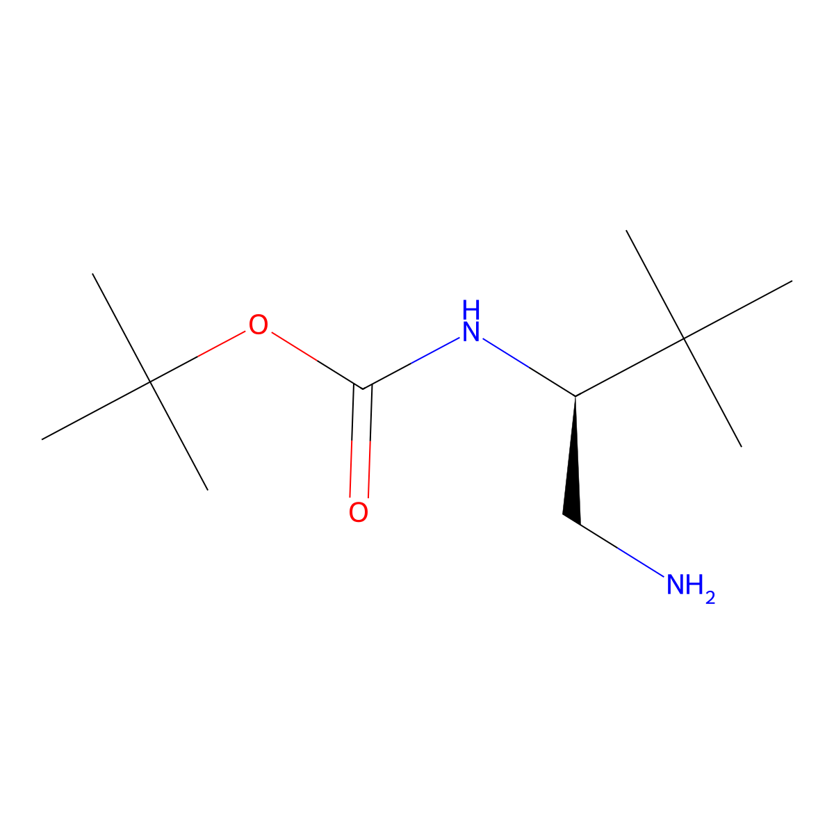 tert-butyl N-((2S)-1-amino-3,3-dimethylbutan-2-yl)carbamate molecular structure, CAS 290815-01-9