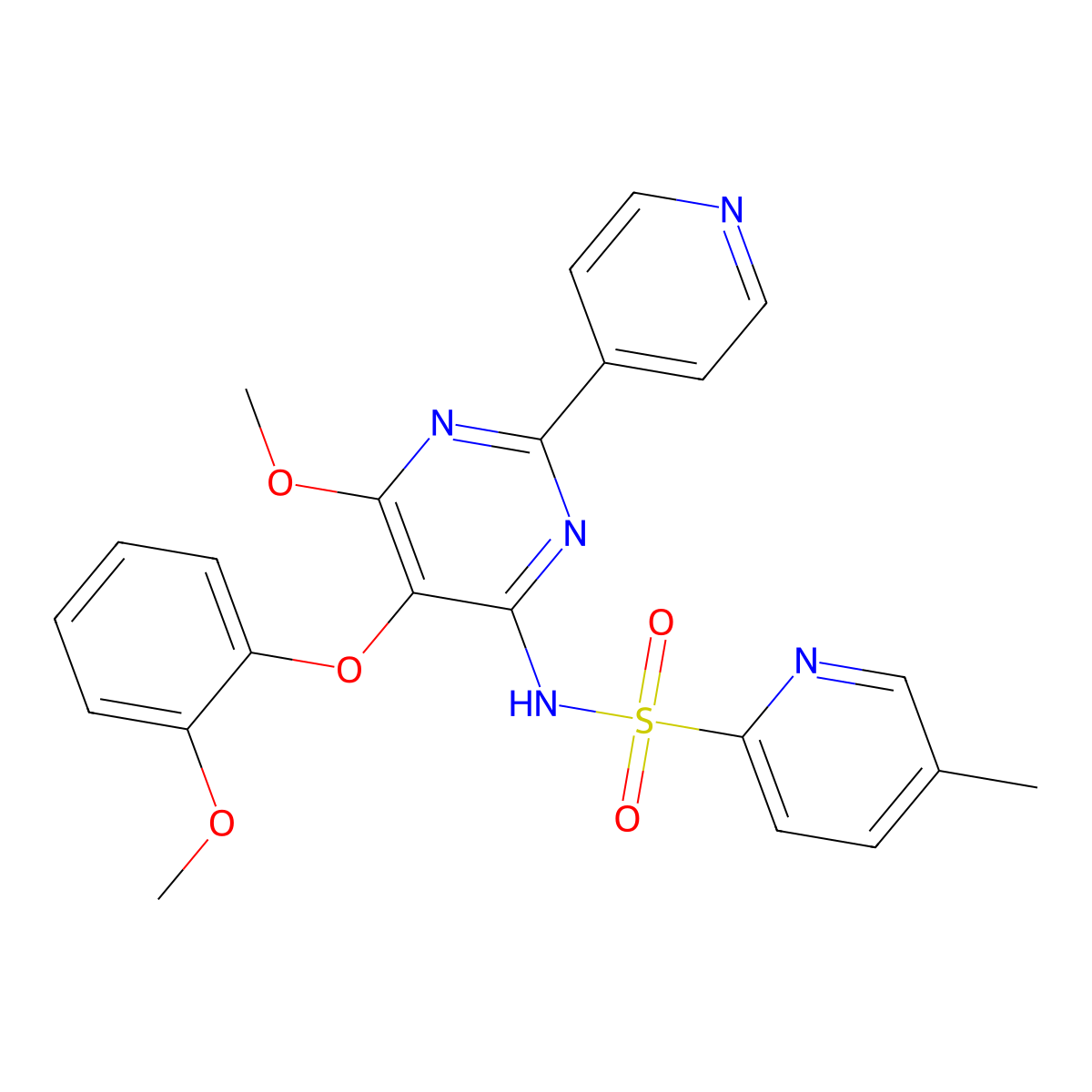 Avosentan molecular structure, CAS 290815-26-8
