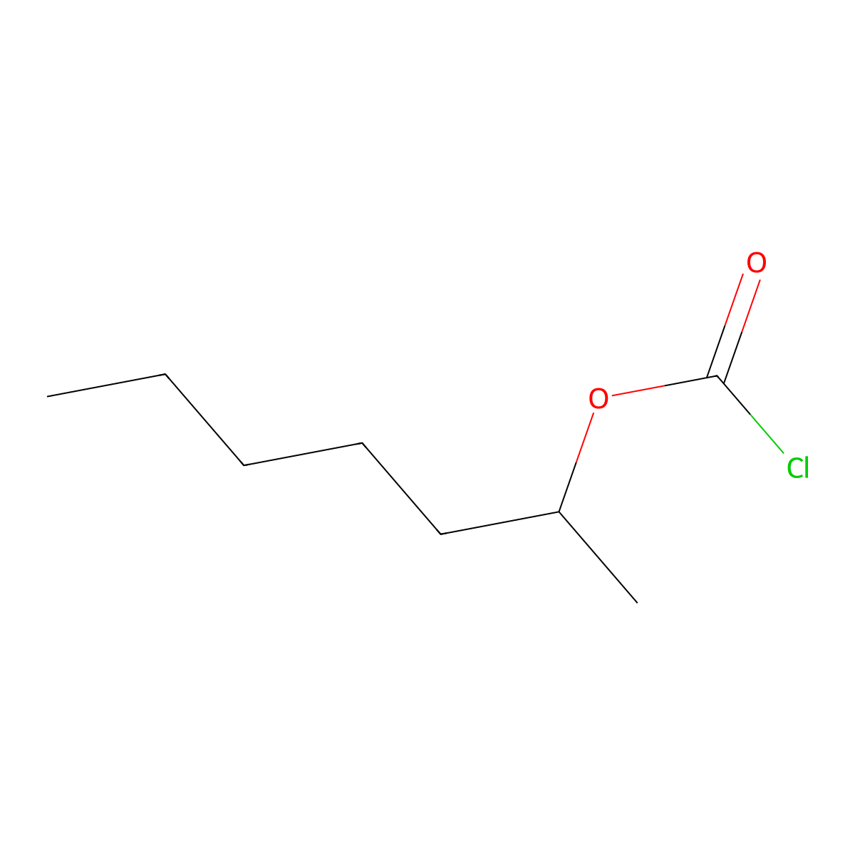 2-Heptyl chloroformate molecular structure, CAS 290819-03-3