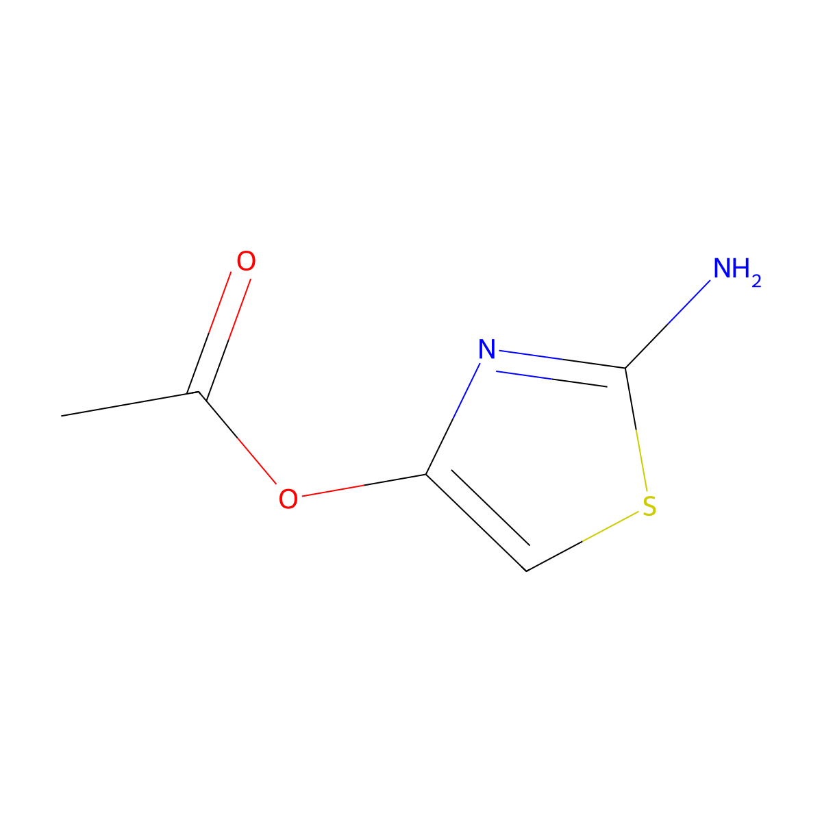 2-Amino-1,3-thiazol-4-yl acetate molecular structure, CAS 290819-28-2