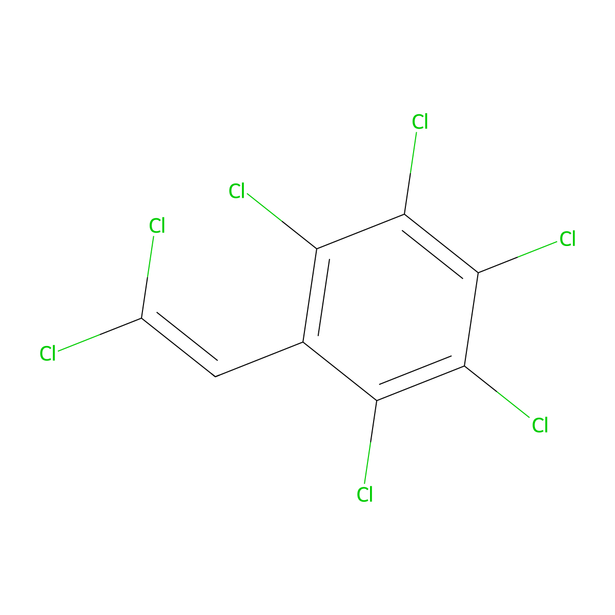 beta,beta,2,3,4,5,6-Heptachlorostyrene molecular structure, CAS 29082-75-5