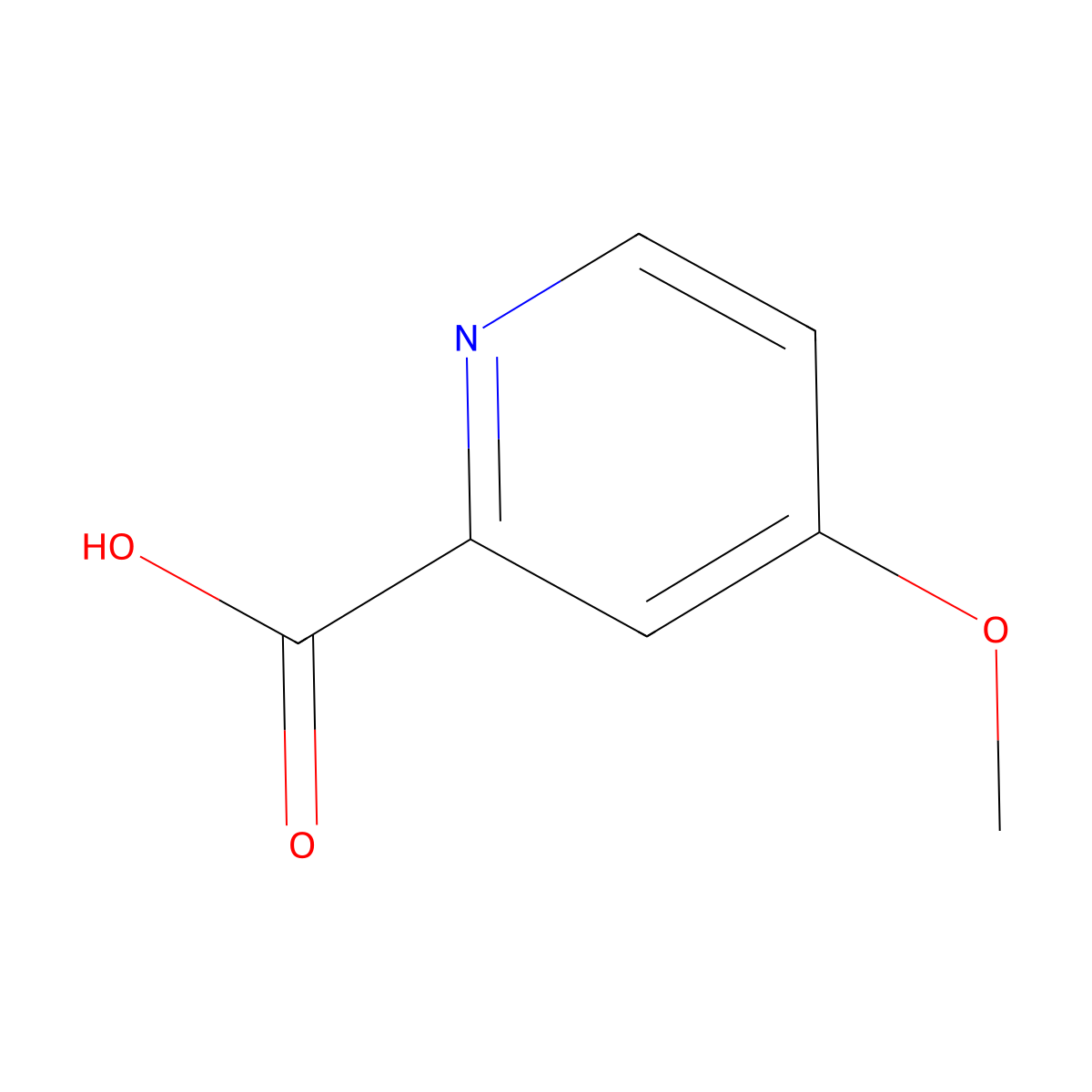 4-Methoxypyridine-2-carboxylic acid molecular structure, CAS 29082-91-5