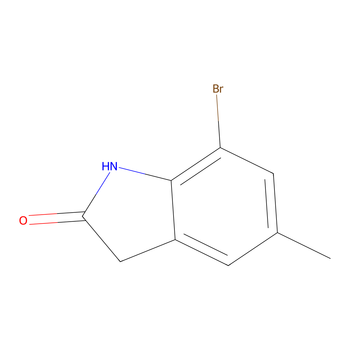 7-Bromo-5-methylindolin-2-one molecular structure, CAS 290820-92-7