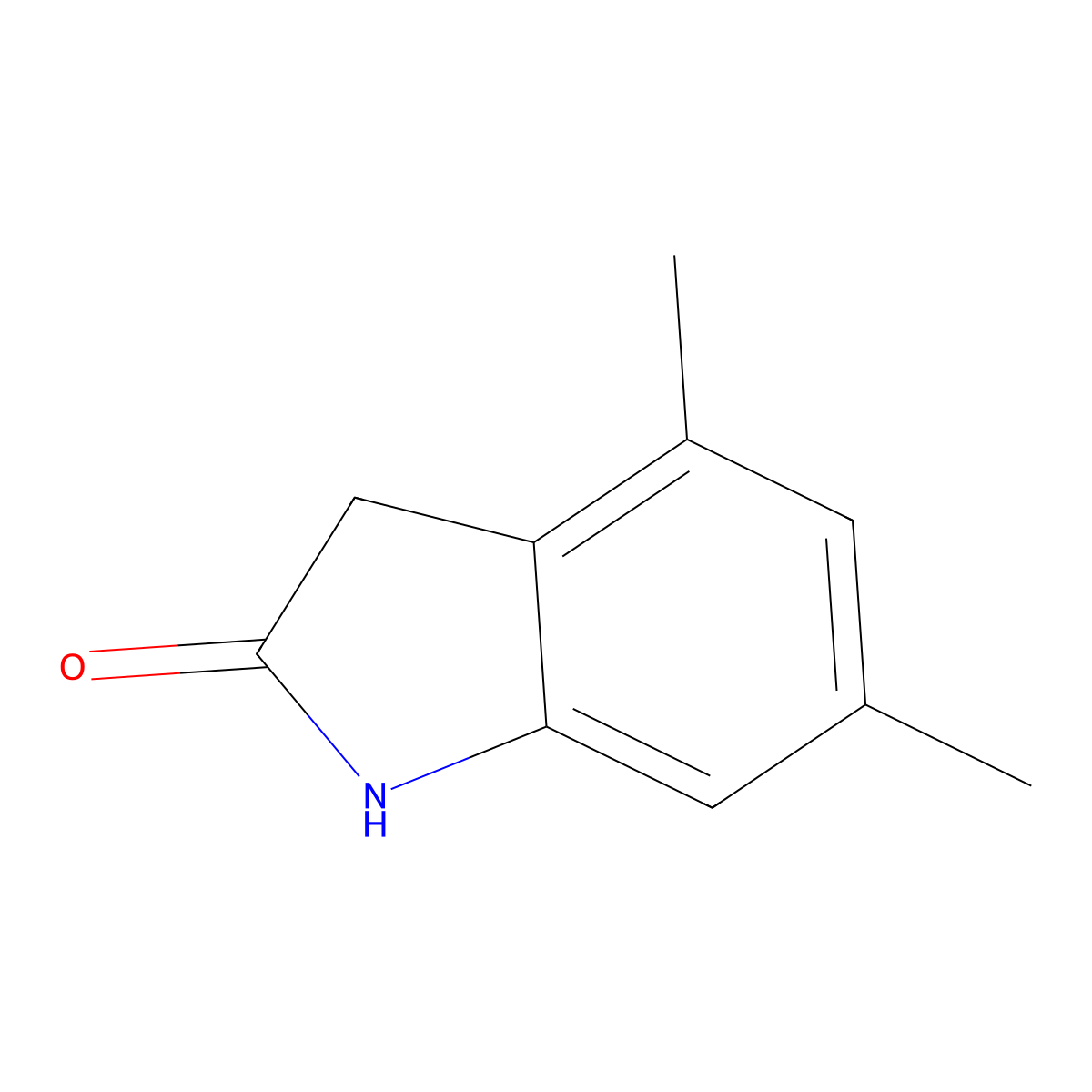 4,6-dimethyl-2,3-dihydro-1H-indol-2-one molecular structure, CAS 290820-93-8