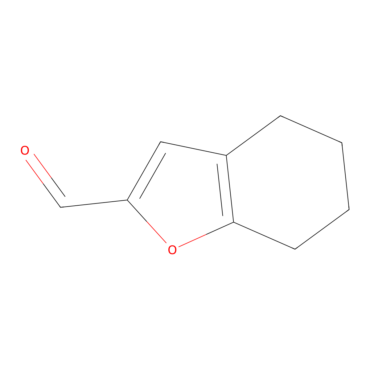 4,5,6,7-Tetrahydro-1-benzofuran-2-carbaldehyde molecular structure, CAS 290820-96-1