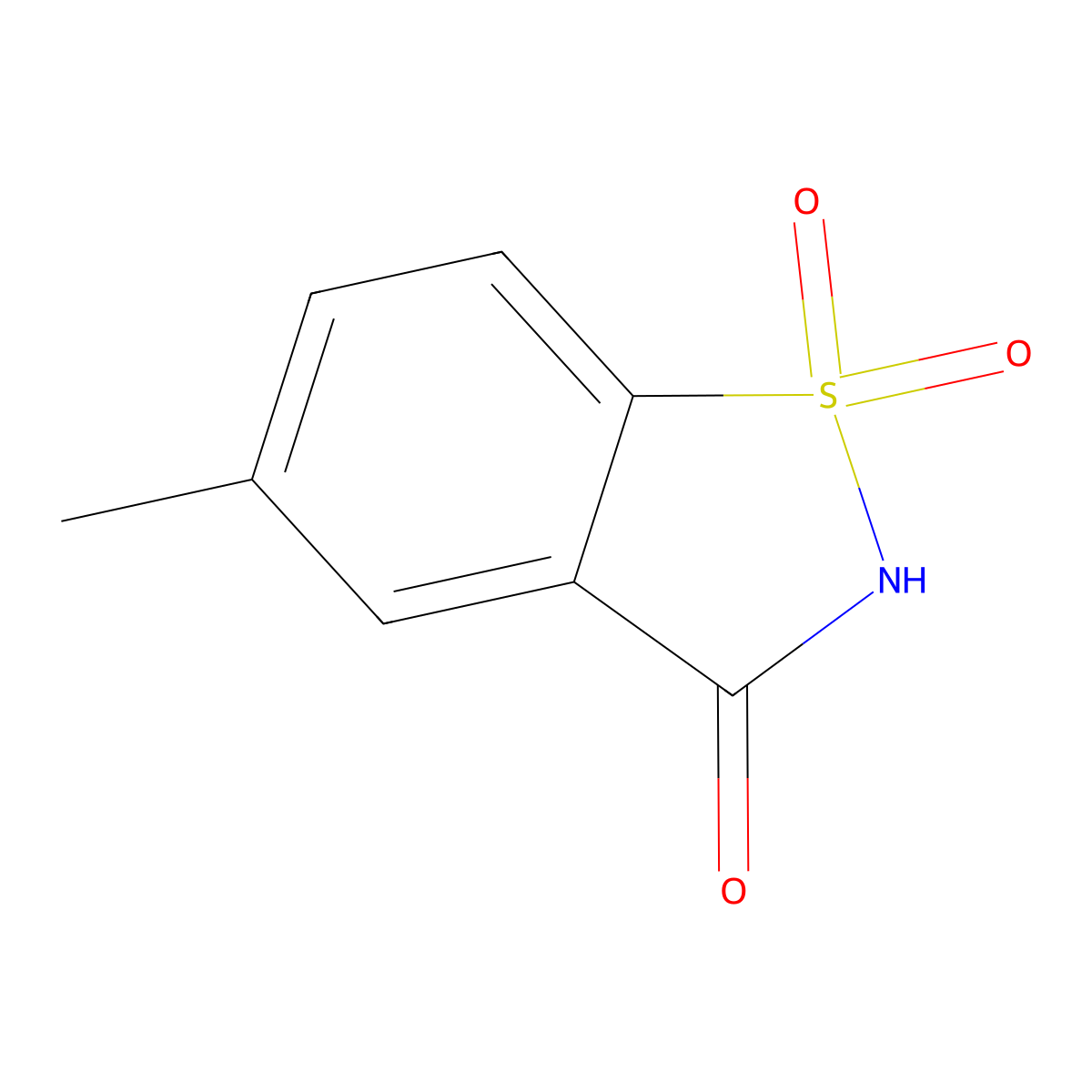 5-Methyl-2,3-dihydro-1lambda6,2-benzothiazole-1,1,3-trione molecular structure, CAS 29083-15-6