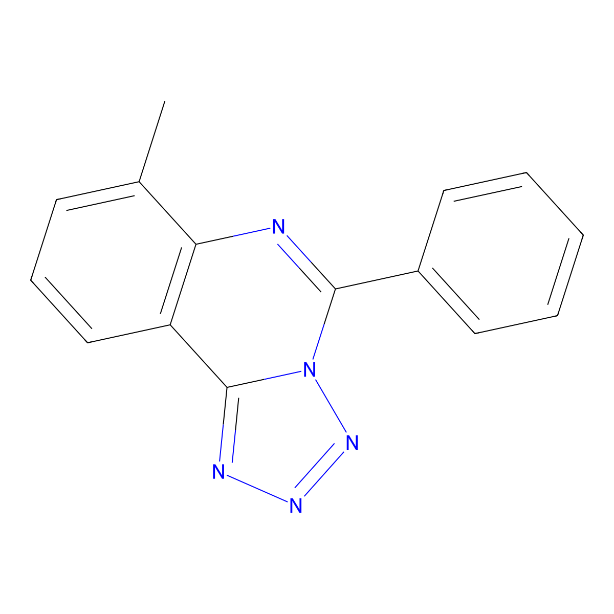 7-Methyl-5-phenyltetrazolo[1,5-c]quinazoline molecular structure, CAS 29083-96-3
