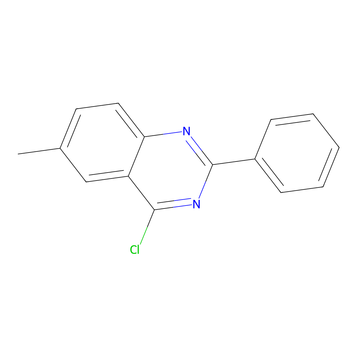4-Chloro-6-methyl-2-phenylquinazoline molecular structure, CAS 29083-98-5