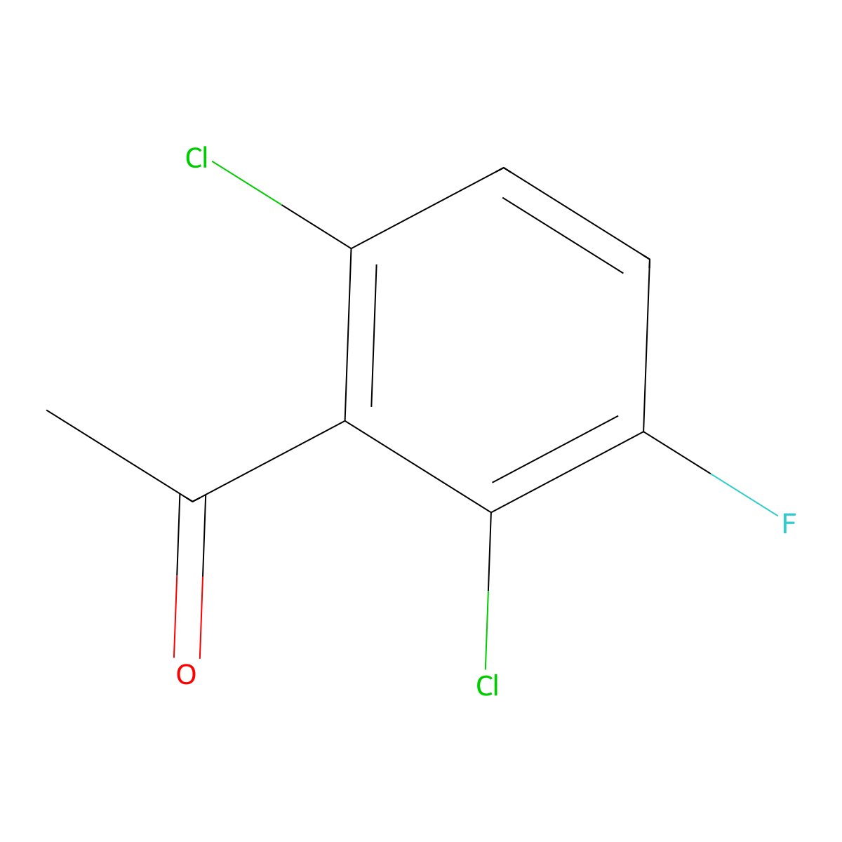 1-(2,6-Dichloro-3-fluorophenyl)ethanone molecular structure, CAS 290835-85-7
