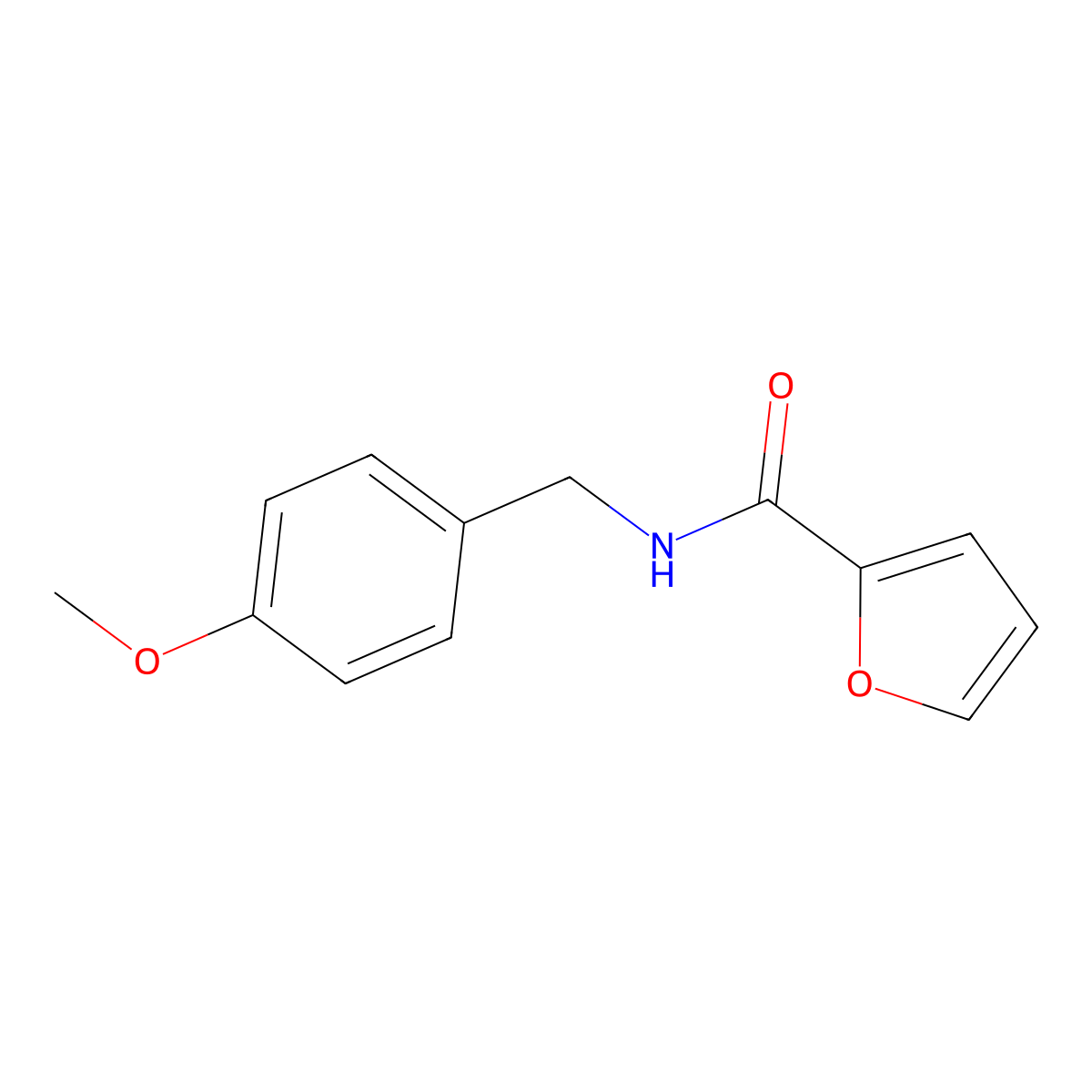 N-[(4-methoxyphenyl)methyl]furan-2-carboxamide molecular structure, CAS 290836-42-9