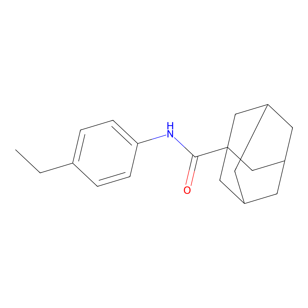 N-(4-ethylphenyl)adamantane-1-carboxamide molecular structure, CAS 290839-55-3
